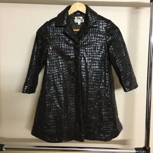 Vintage Neiman Marcus Helena Faux Alligator Kids Jacket Fall winter dark brown